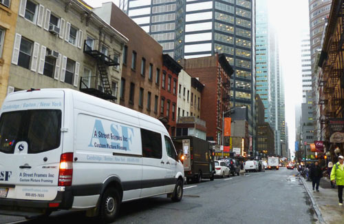 New York City art transport van