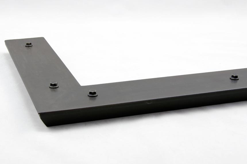 flat iron with bolts welded steel picture frame