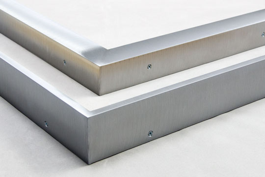 brushed welded aluminum picture frames